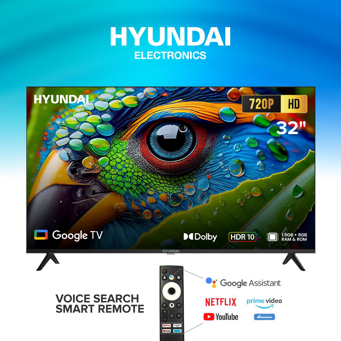 32”HD Google TV-HY32GA5HV2R4