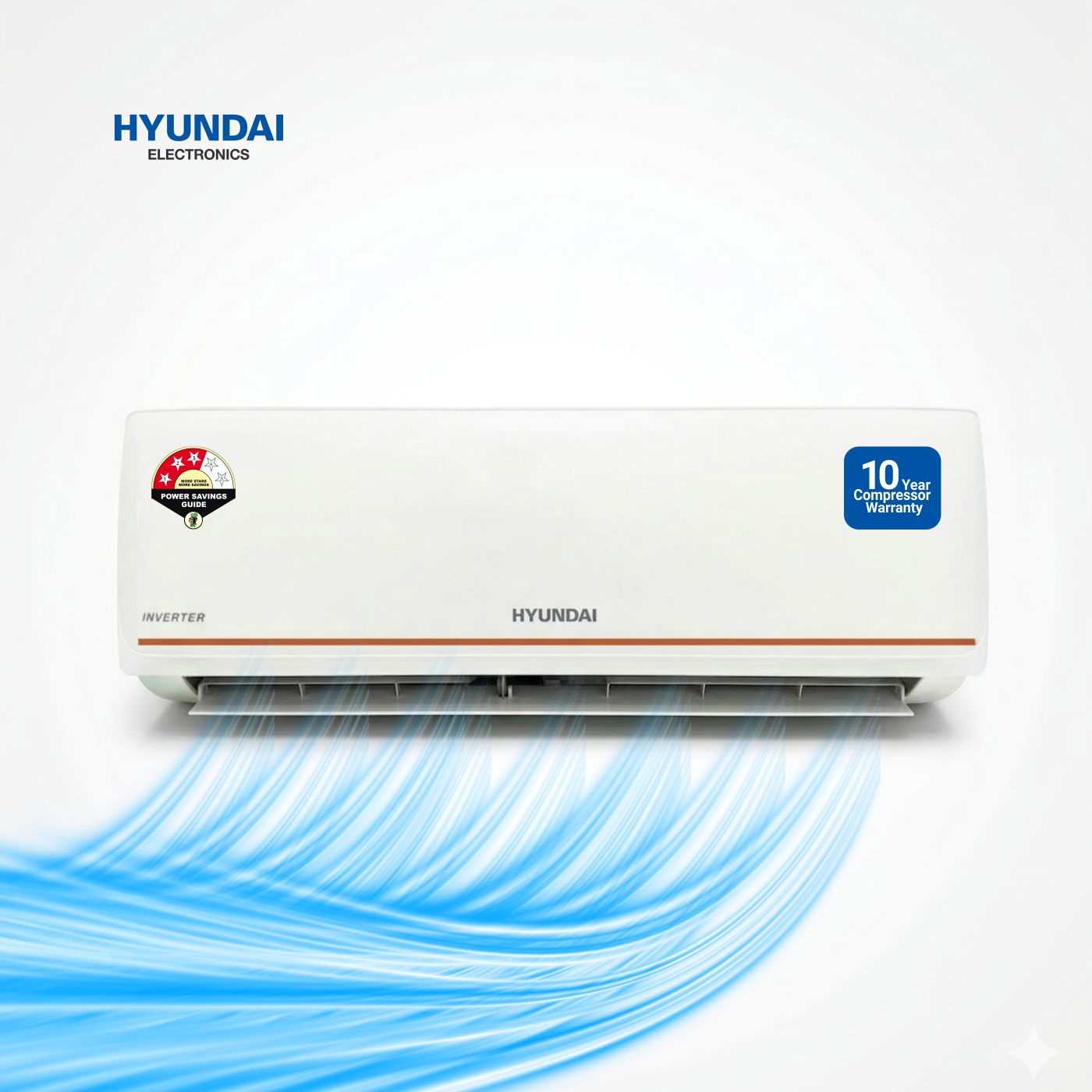 HYUNDAI | 1.5 Ton 3 Star | Inverter Split AC with 5700W Cooling & Rotary Compressor